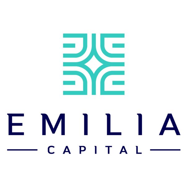 Emilia capital logo vertical, white background